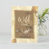 Wilde safari luipaarden verjaardagsuitnodiging kaart (Staand voorkant)