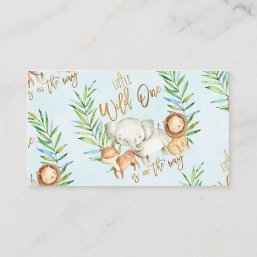 Wilde safari oerwoud informatiekaartje (Achterkant)