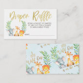 Wilde safari-tapelokkaartje invoegen informatiekaartje (Voorkant / Achterkant)