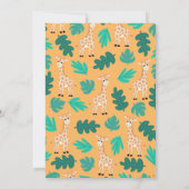 Wilde Schattigee groene Oranje Giraffe Verjaardag Kaart (Achterkant)