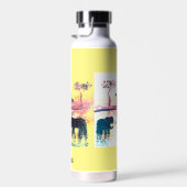 Wilde schilderijen Elephant, Giraffe op maat Waterfles (Rechts)