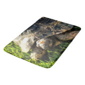 Wilde schildpad in Grass Meadow Wildlife Art Badmat (Gekanteld)