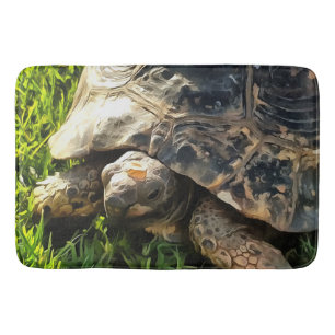 Wilde schildpad in Grass Meadow Wildlife Art Badmat
