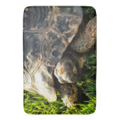 Wilde schildpad in Grass Meadow Wildlife Art Badmat (Voorkant Verticaal)