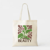 Wilde Schoonheid Bruine Bloem Boho Elegante Boodsc Tote Bag (Achterkant)