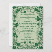 Wilde Shamrock Wijnstok Funky St. Patrick's Day Fe Kaart (Voorkant)