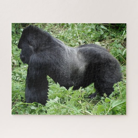 Wilde silverback gorilla aan de zijkant legpuzzel (Horizontaal)