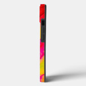 Wilde Sinaasappel en Fuscia Alcohol Ink Case-Mate iPhone Case (Achterkant / Links)