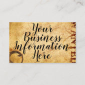  Wilde Sjabloon in het westen met wilde paarden Visitekaartje (Achterkant)