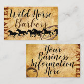  Wilde Sjabloon in het westen met wilde paarden Visitekaartje (Voorkant / Achterkant)