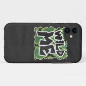 Wilde Slang Zwart en Groen Print Case-Mate iPhone Case (Achterkant (horizontaal))