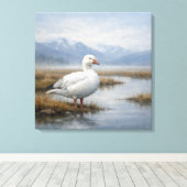 Wilde sneeuwgans Toendra Moeras Canvas Afdruk (Insitu (Houten vloer))