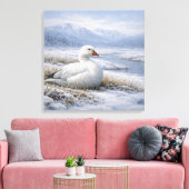 Wilde sneeuwgans winter canvas afdruk (Insitu (Woonkamer))