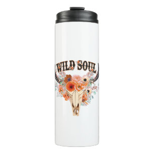 Wilde sol, Bull Skull, Koe Skull Thermosbeker