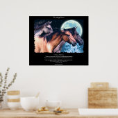 Wilde Spaanse Mustang Horses Art & Poem Poster (Keuken)