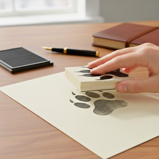 Wilde Sporen Pootafdruk Rubber Stempel