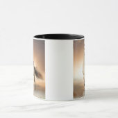 Wilde Stallion op zonsondergang Mok (Midden)