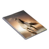 Wilde Stallion op zonsondergang Notitieboek (Rechterzijde)