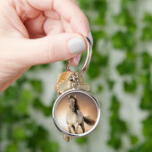 Wilde Stallion op zonsondergang Sleutelhanger (Hand)