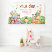 Wilde Stam Safari Verjaardagsfeestje in het Bos Spandoek (Insitu)