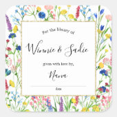 Wilde sticker van tuinboekplaat (Voorkant)