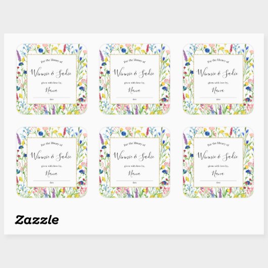 Wilde sticker van tuinboekplaat (Vel)