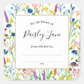 Wilde sticker van tuinboekplaat (Voorkant)