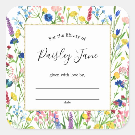 Wilde sticker van tuinboekplaat (Voorkant)