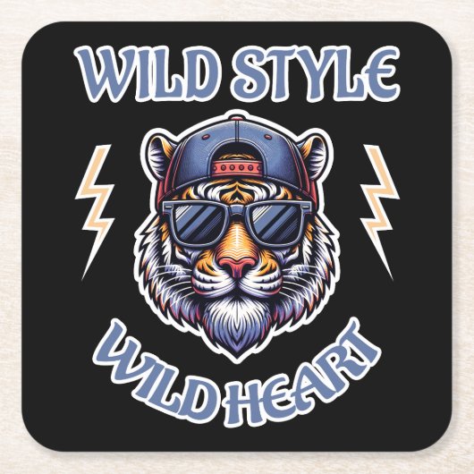 Wilde stijl, Wild Heart Kartonnen Onderzetters (Voorkant)