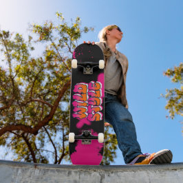 Wilde Stijlroze graffiti-schildpad Persoonlijk Skateboard