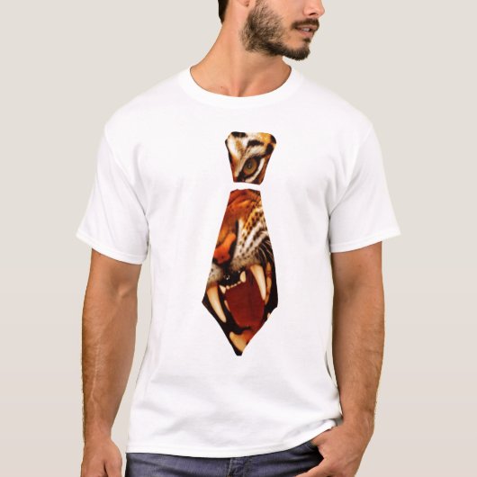 Wilde stropdas (tijger) t-shirt (Voorkant)