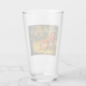 Wilde tijger en een slang (dierlijke kunst) glas (Achterkant)