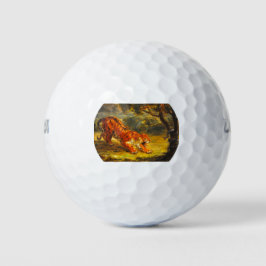 Wilde tijger en een slang (dierlijke kunst) golfballen