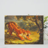 Wilde tijger en een slang (dierlijke kunst) kaart (Staand voorkant)