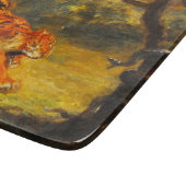 Wilde tijger en een slang (dierlijke kunst) snijplank (Hoek)