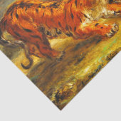 Wilde tijger en een slang (dierlijke kunst) tissuepapier (Detail)