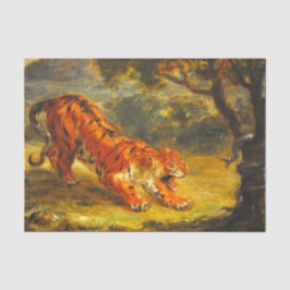 Wilde tijger en een slang (dierlijke kunst) tissuepapier