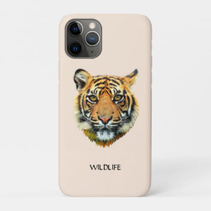 Wilde Tijger Gezicht op Licht Beige Case-Mate iPhone Case