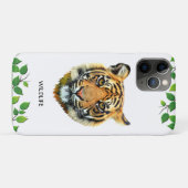 Wilde Tijger Gezicht op Wit Case-Mate iPhone Case (Achterkant (horizontaal))