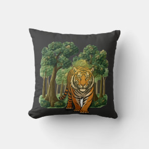 “Wilde tijger in het bos – Natuurlijk licht Jungle Kussen