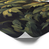 Wilde tijger in het  van het tropische woud poster (Hoek)