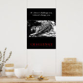 Wilde tijger Motivatie uitdaging Quote Poster (Keuken)