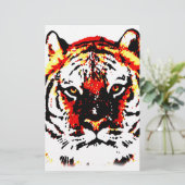 Wilde Tijger Ogen Briefpapier (Staand voorkant)