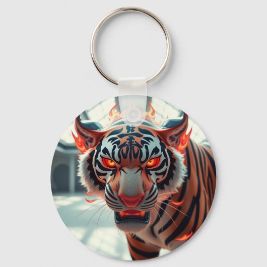 Wilde Tijger Sleutelhanger (Voorkant)