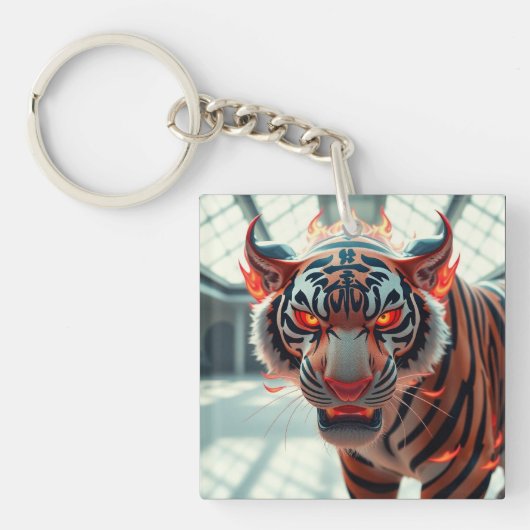 Wilde Tijger Sleutelhanger (voorkant)