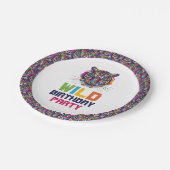 Wilde tijger, verjaardagsfeestje papieren bordje (Gekanteld)