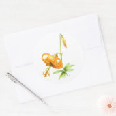 Wilde Tijgerlelie Ronde Sticker (Envelop)