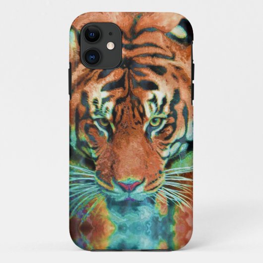 Wilde tijgerreflectie Grote kat Wildlife Art Case-Mate iPhone Case (Achterkant)