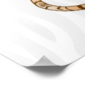 Wilde Tijgers: Waterverf Dier Patroon. Poster (Hoek)