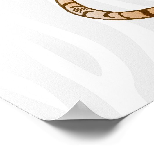 Wilde tijgers: waterverf dier patroon. poster (Hoek)